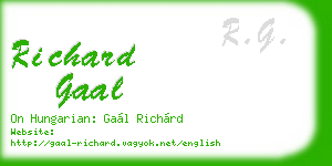 richard gaal business card