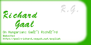 richard gaal business card